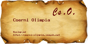 Cserni Olimpia névjegykártya