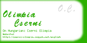 olimpia cserni business card